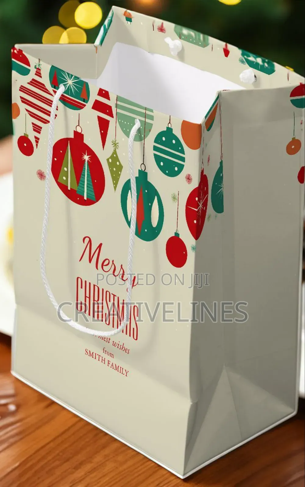 Whittish Christmas Bag.