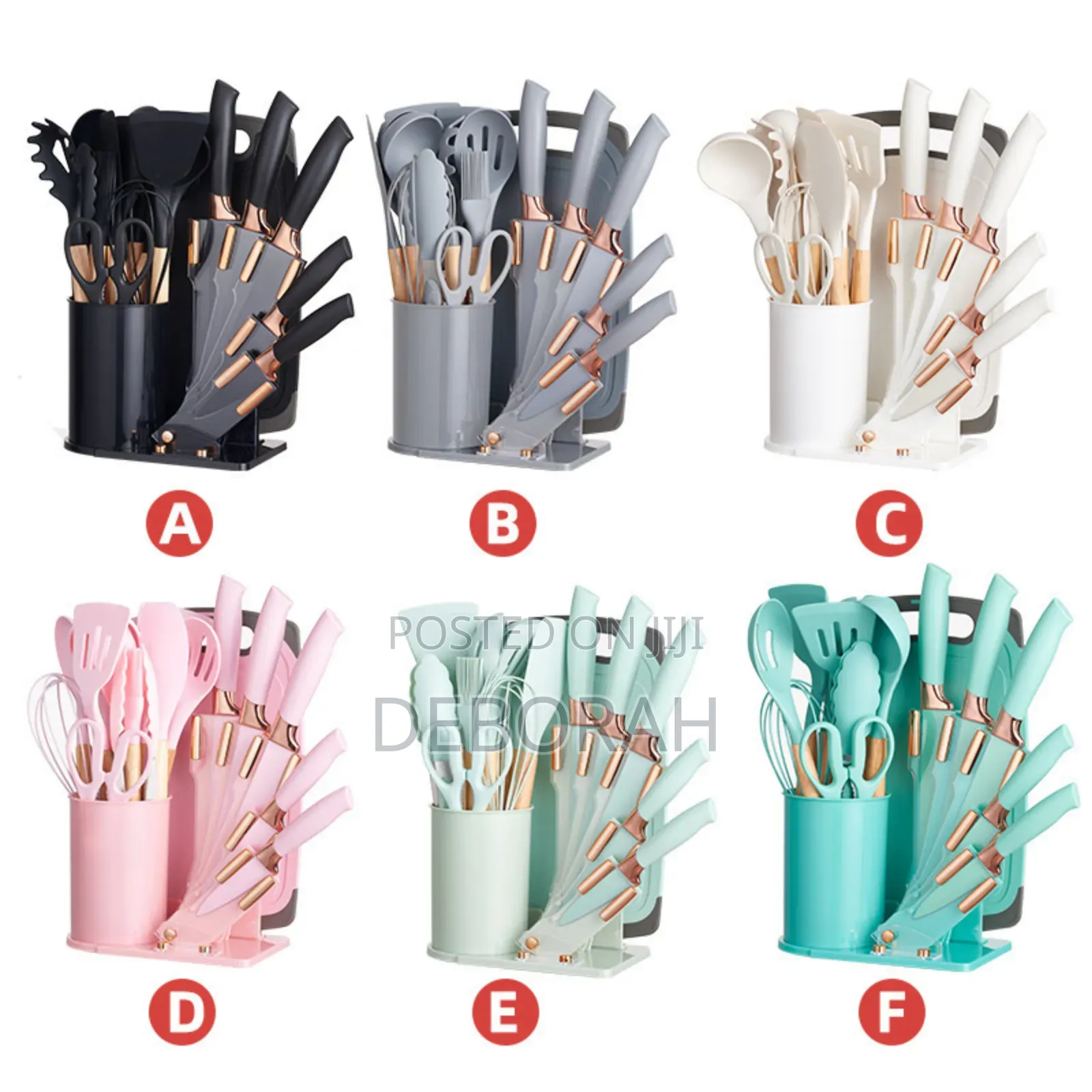 19 Pieces Silicone Ladle Set