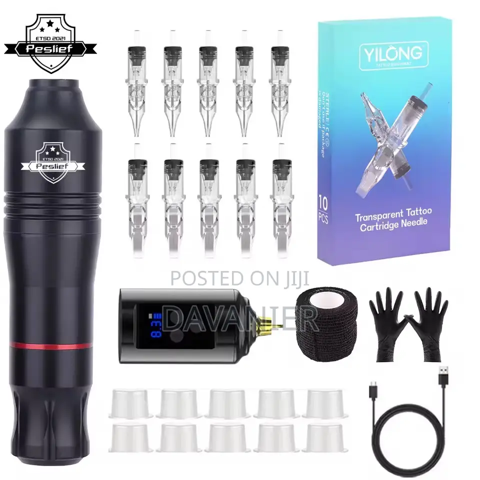 Professional Wireless Tattoo Machine Set