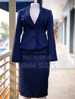 Quality And Classic Ladies Skirt Suit In Blue-black ( Long Skirt )