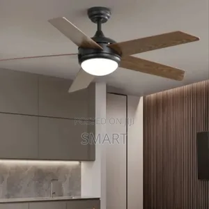 Art Fanlight With Remote Control- Dark + Wood