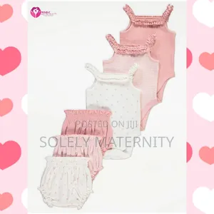Pink Strappy Bodysuits and Blommer Set. 3pack