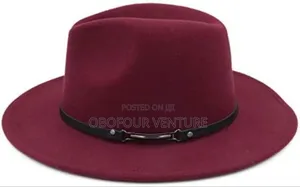 Angel Apparel! Wine Fedora Hat for Every Season and All Occasions  0