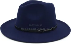 Angel Apparel! Navy Blue  Fedora Hat for All Occasions PPPLLLWWW