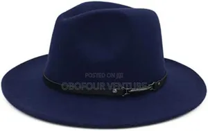 Angel Apparel! Navy Blue  Fedora Hat for All Occasions PPPLLLWWW