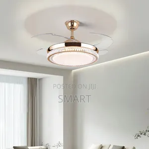 Simple Morden Executive Retractable Led Ceiling Fanlight