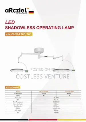 Arcziel Led Shadowless Operating Lamp Double (Arc-Oled-P700/500)