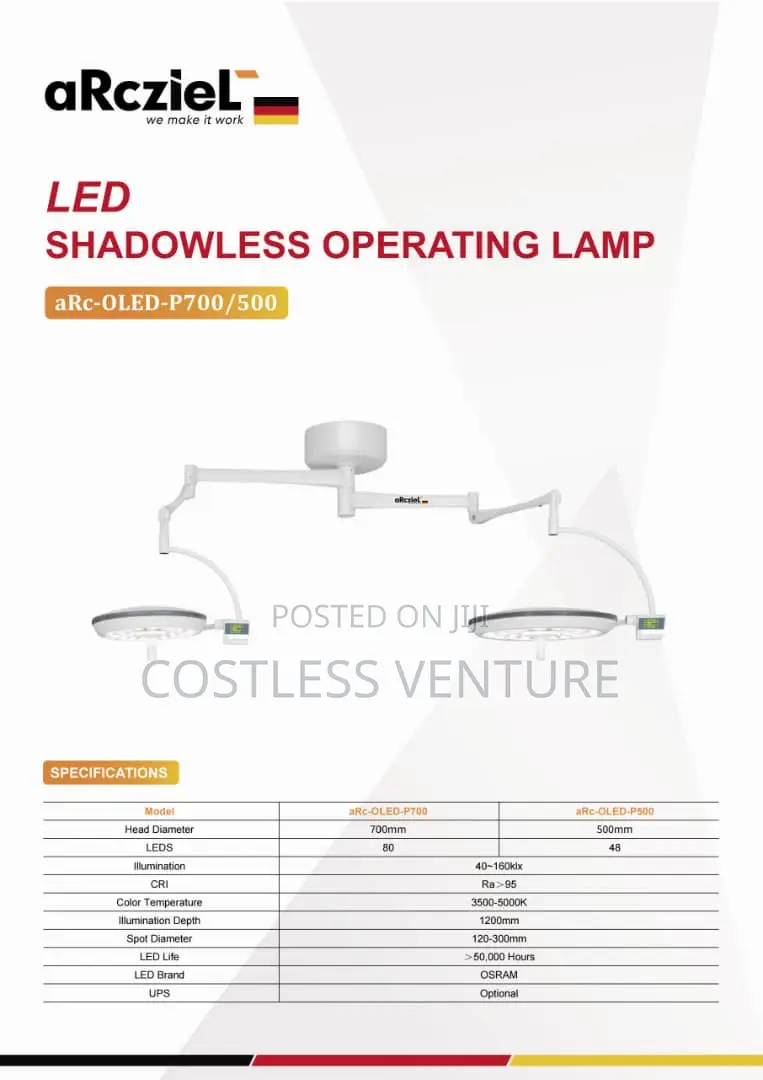 Arcziel Led Shadowless Operating Lamp Double (Arc-Oled-P700/500)