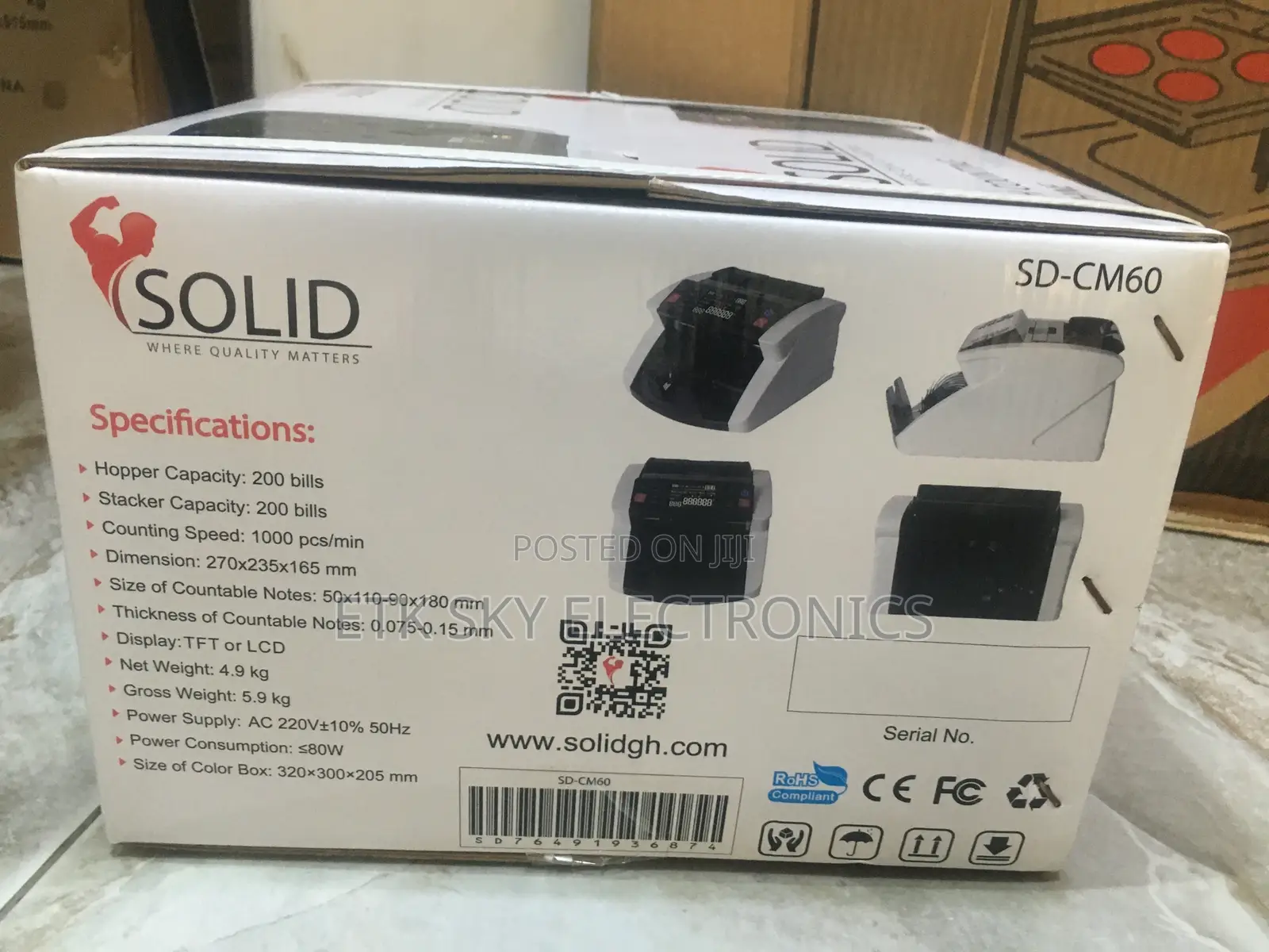 Solid Sd-Cm60 Multi Currency Bill Counter Machine