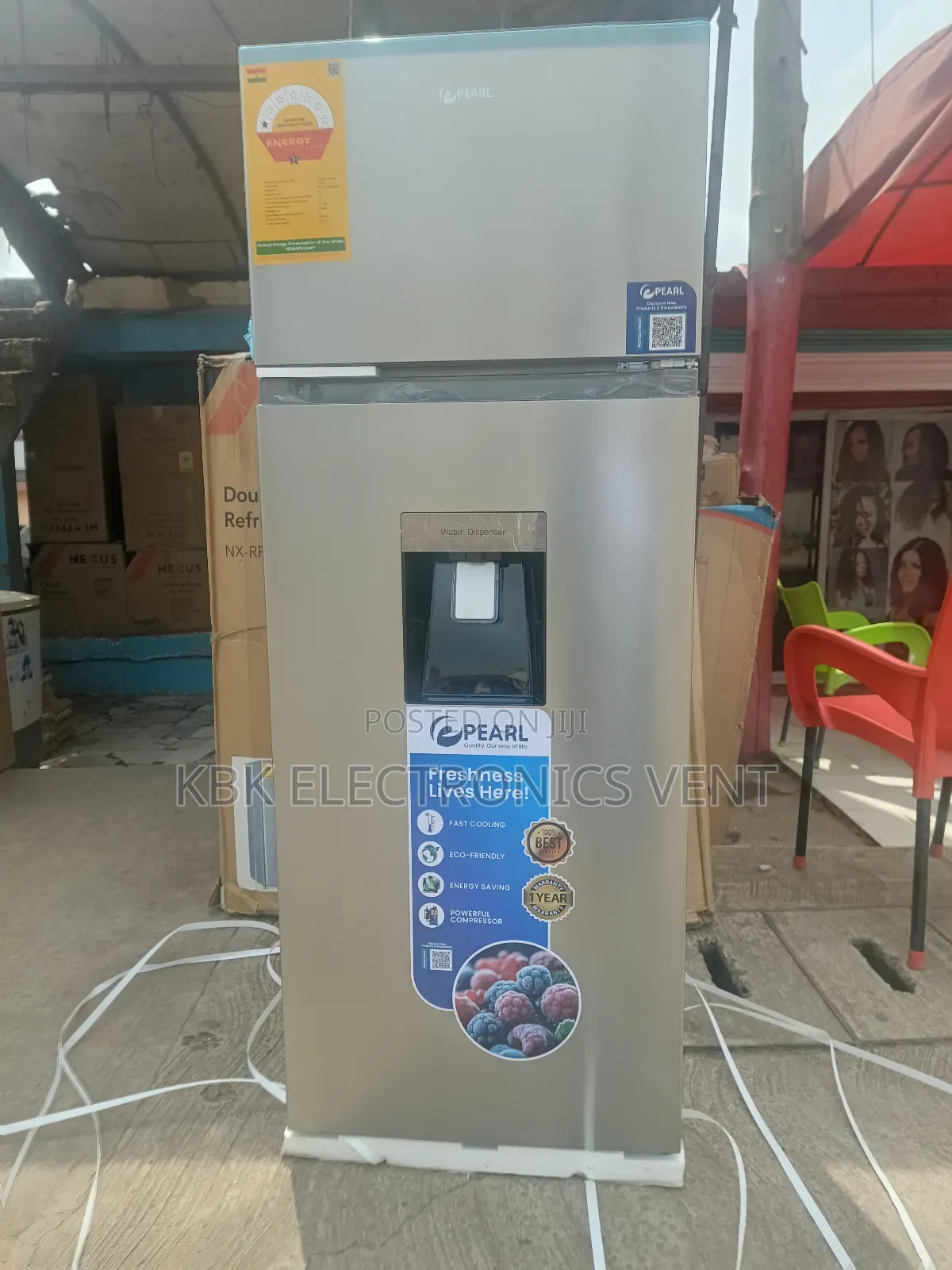Pearl 205liter Double Door Refrigerator Water Dispenser