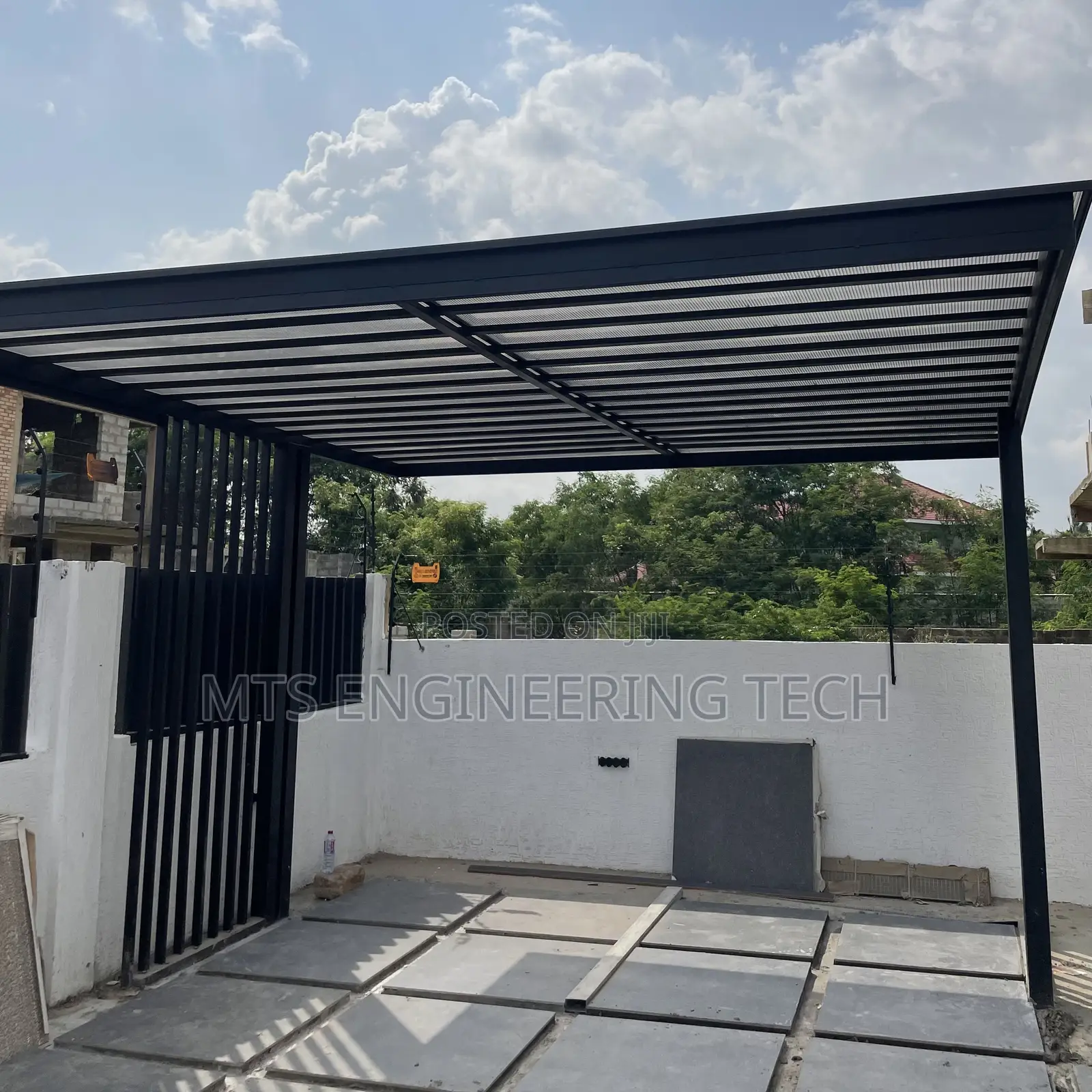 Modern Carport With Polycarbonate Roof – Custom Built