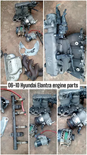 06-10 Hyundai Elantra Engine Parts Manifold, Ac Motor, Alternator, Etc