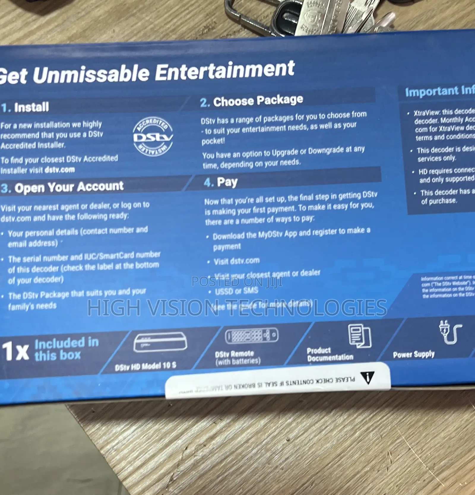 DSTV Decoder and One Month Subscription
