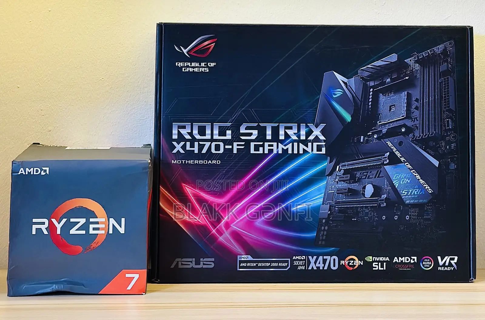 Ryzen 7 2700x Cpu + Asus Strix X470 Board +  Wraith Prism Rgb Cooler