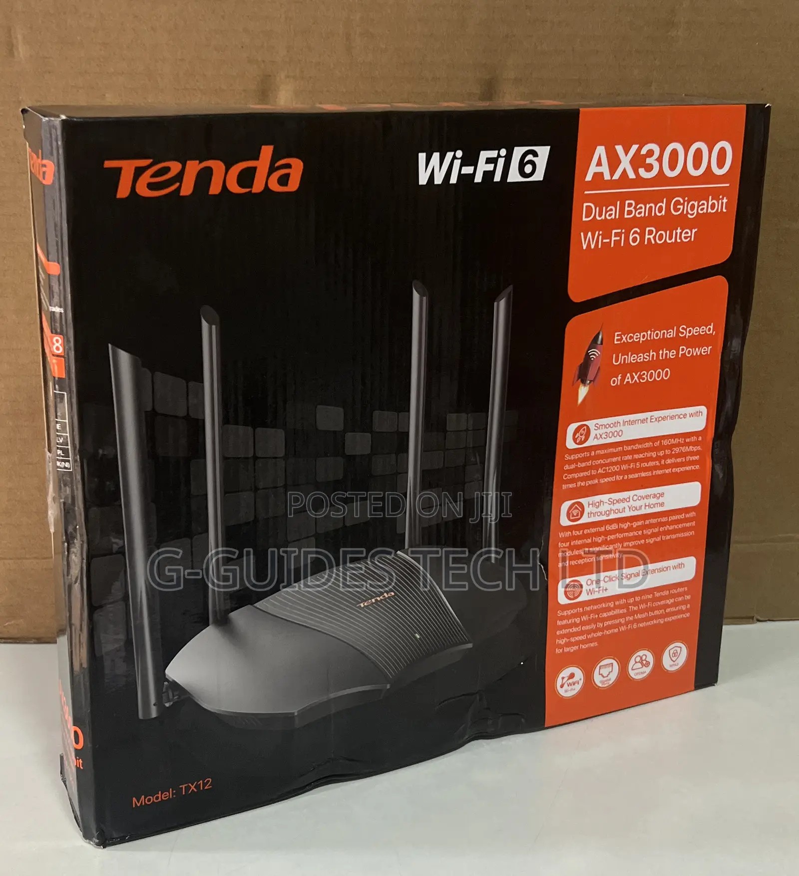 Tenda Ax3000 Dual Band Gigabit Wi-fi 6 Router Tx12