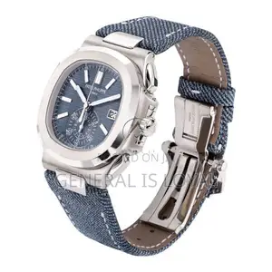 Patek Philippe Nautilus Flyback Chronograph Fabric Leather Watch