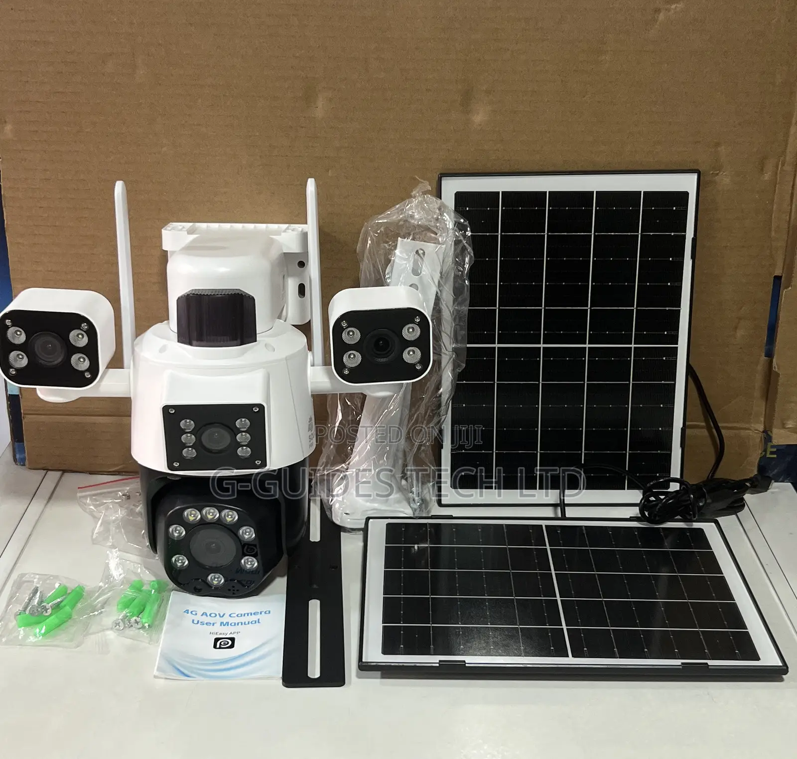 Aov 4g Solar PTZ Camera Four Lens 12mp, Aov 4g Solar 4-Lens Camera