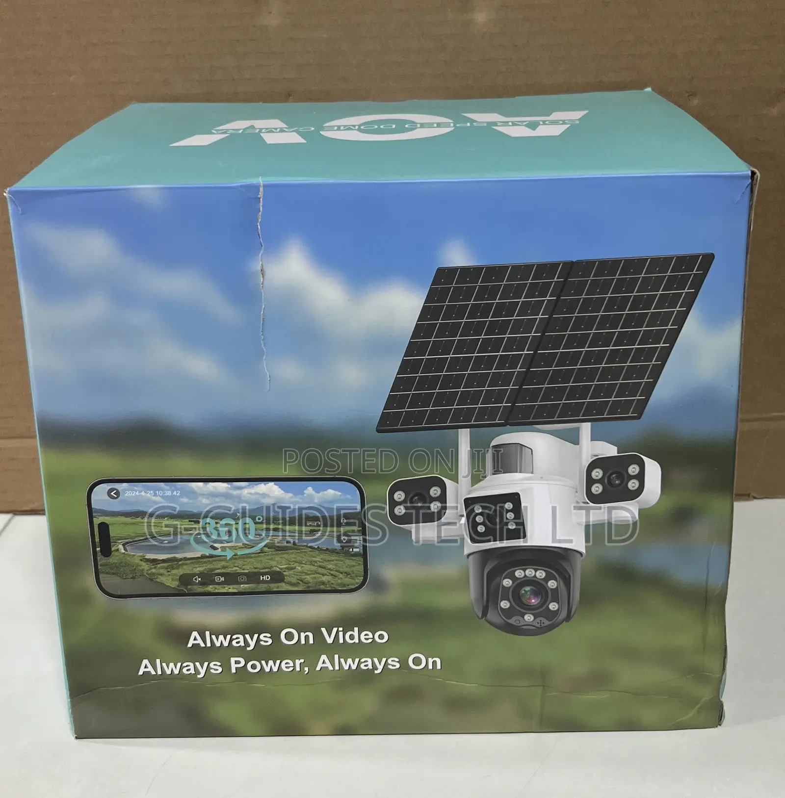 Aov 4g Solar PTZ Camera Four Lens 12mp, Aov 4g Solar 4-Lens Camera