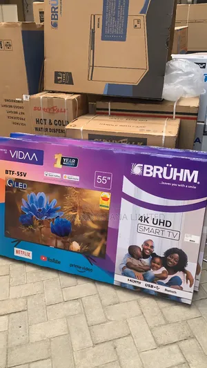 Qled Tv| Bruhm 55" Smart Android Tv| Voice-control| Bluetooth| Uhd 4k