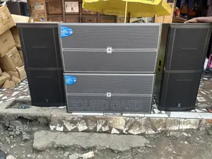 Gm Dm218 Double 18-inch Subwoofers And Rcf Full-range Speakers.