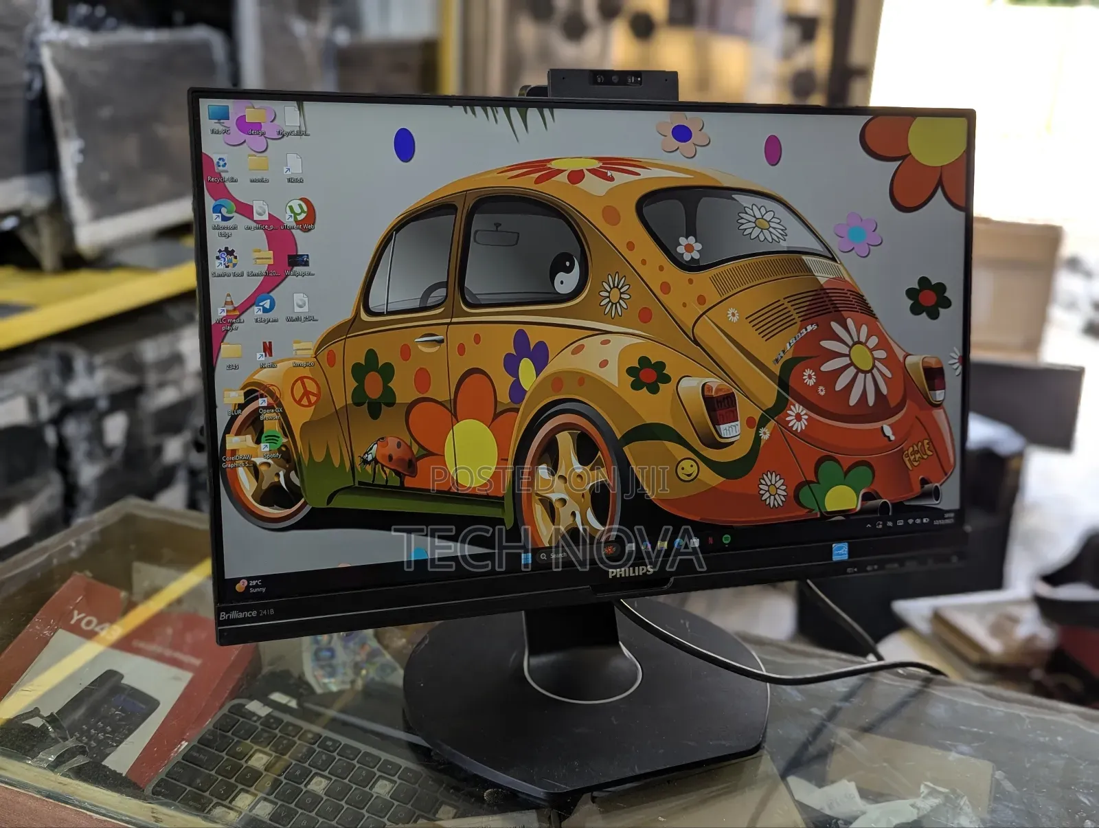 Philips 241b7q 24" Ips FHD 1080p Monitor - Hdmi Display Usb-C Webcam