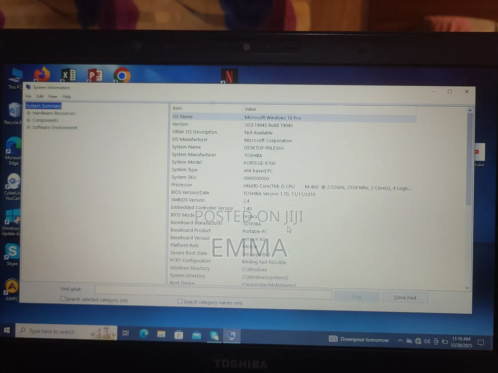 Laptop Toshiba Portege R700 4GB Intel Core i5 HDD 256GB