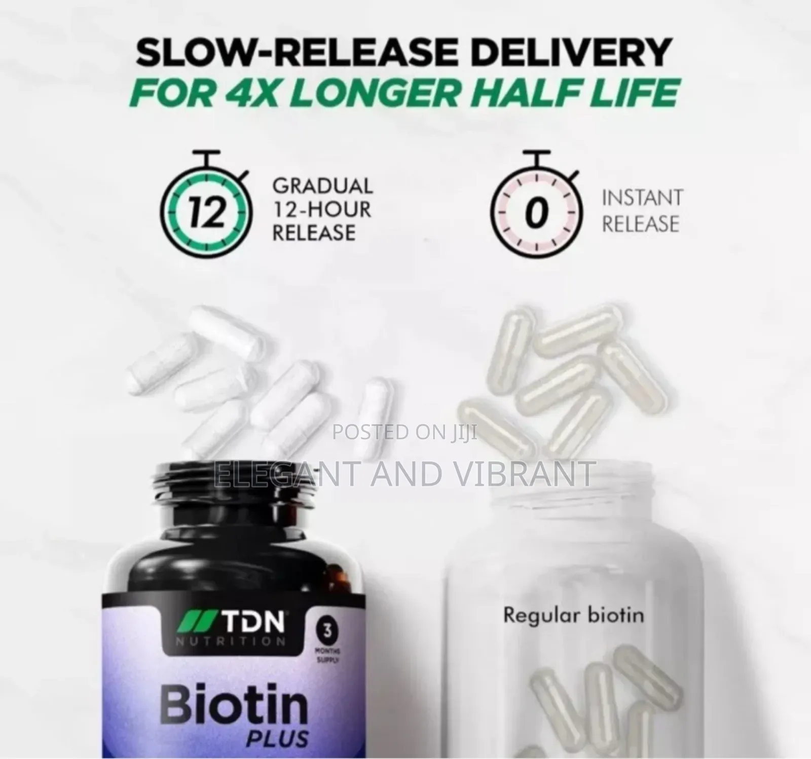 Biotin 12,000 180 Caps.Max Strength. Healthy Hair, Skin Nail Growth