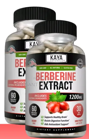Berberine Hcl 60ct Natural Healthy Cholesterol Glucose Support