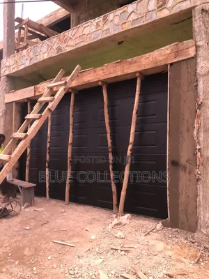 Black Automated Garage Door