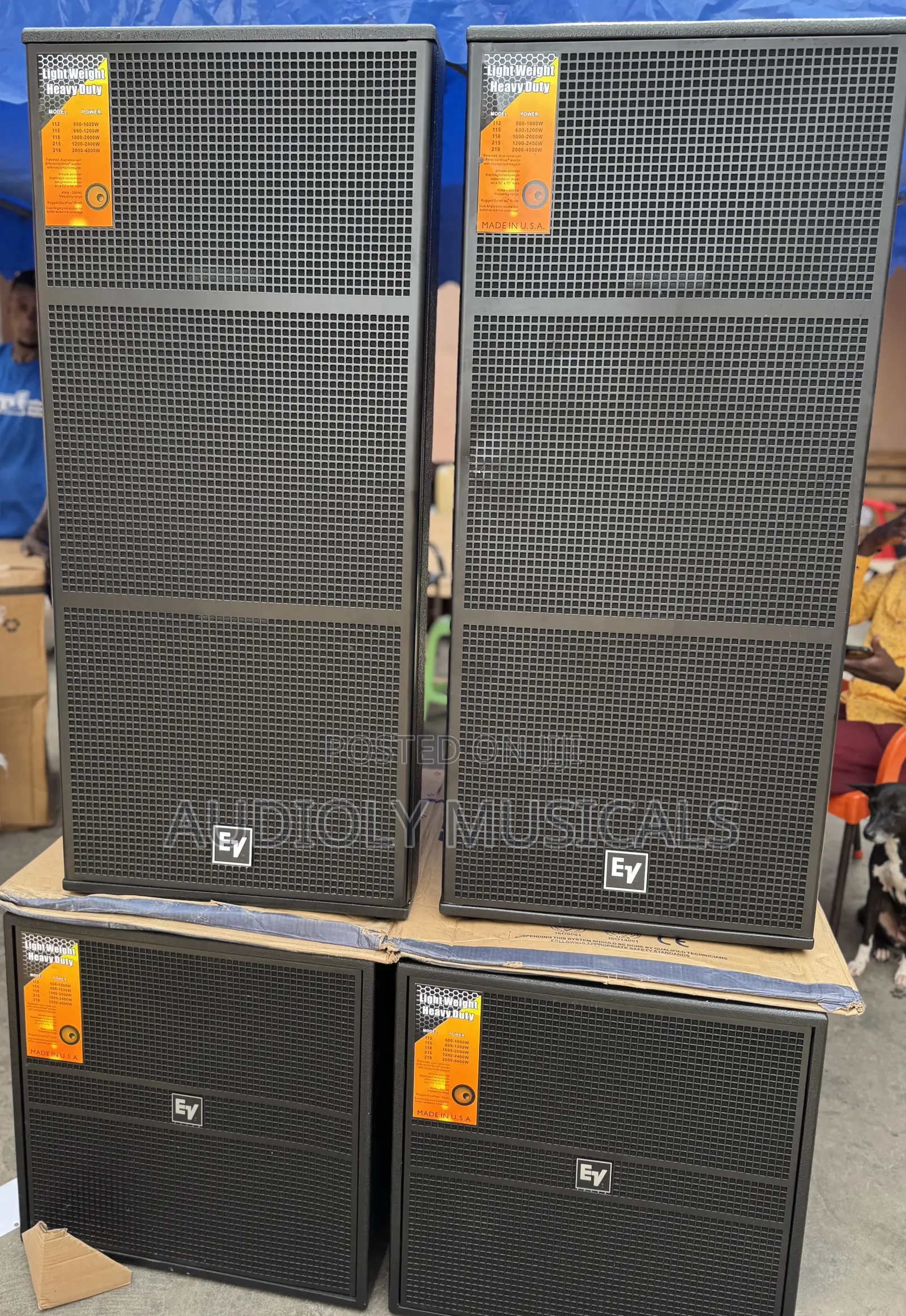 Single Bass Ev and Full Range With Full Set of Rack