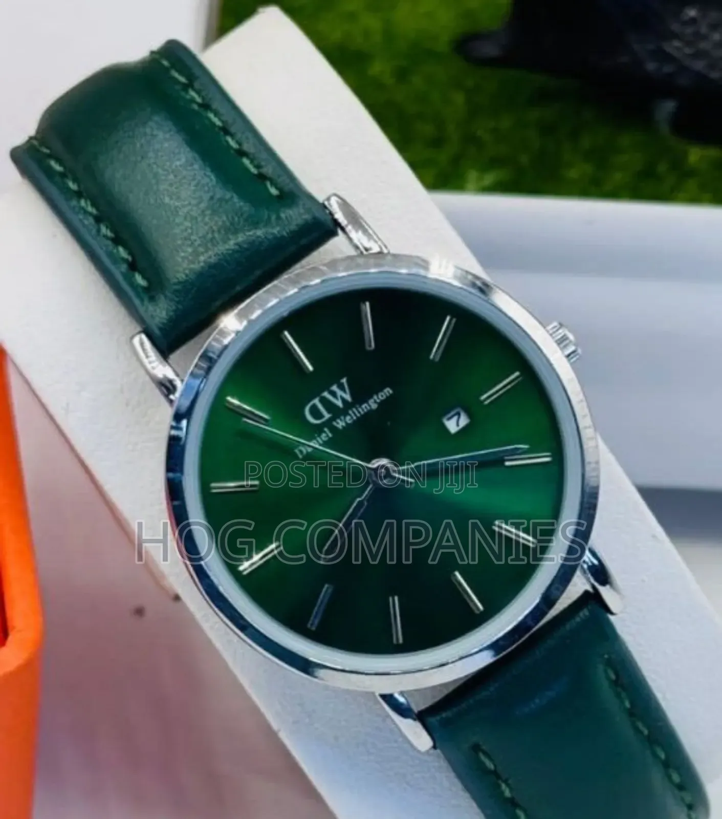 Daniel Wellington Green Leather Strap Watch