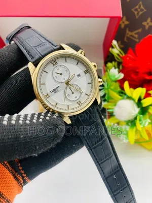 Tissot Brown Leather Coloured Roman Numerals Label Wrist Watch