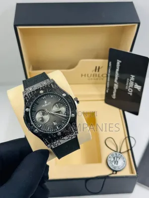 Hublot Script Bezel Full Black Watch