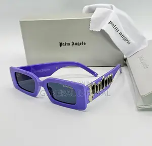Palm Angels Kerman Logo-print Sunglasses Purple  Grey Tinted Lenses.