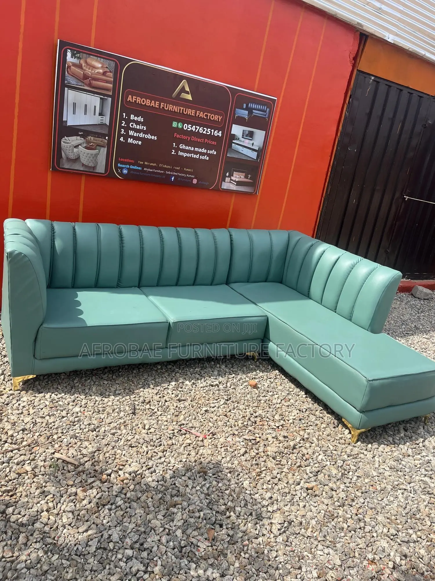 Sectional Leather Sofa Chairs - Afrobae Factory Delivery Is Available