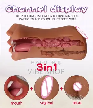 Premium Fleshlight Male Masturbator 3 Channel (Vagina, Mouth and Anal)