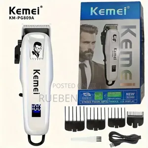 Electric Wireless Hair Cut Clipper Barbering Shaving Machine Km-Pg809a
