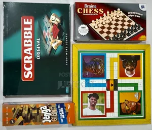 Scrabble + Jenga + Chess + Ludo