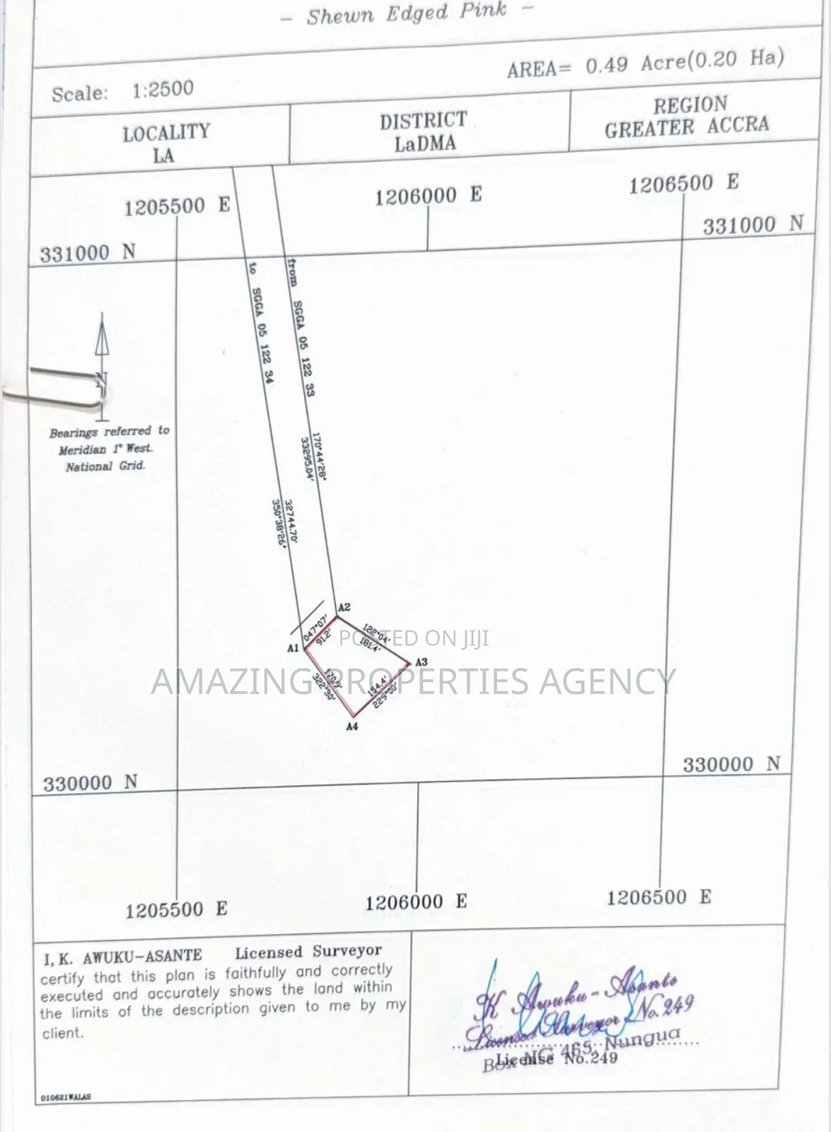 0.49 Acres of Litigation Free Land. East Cantonments