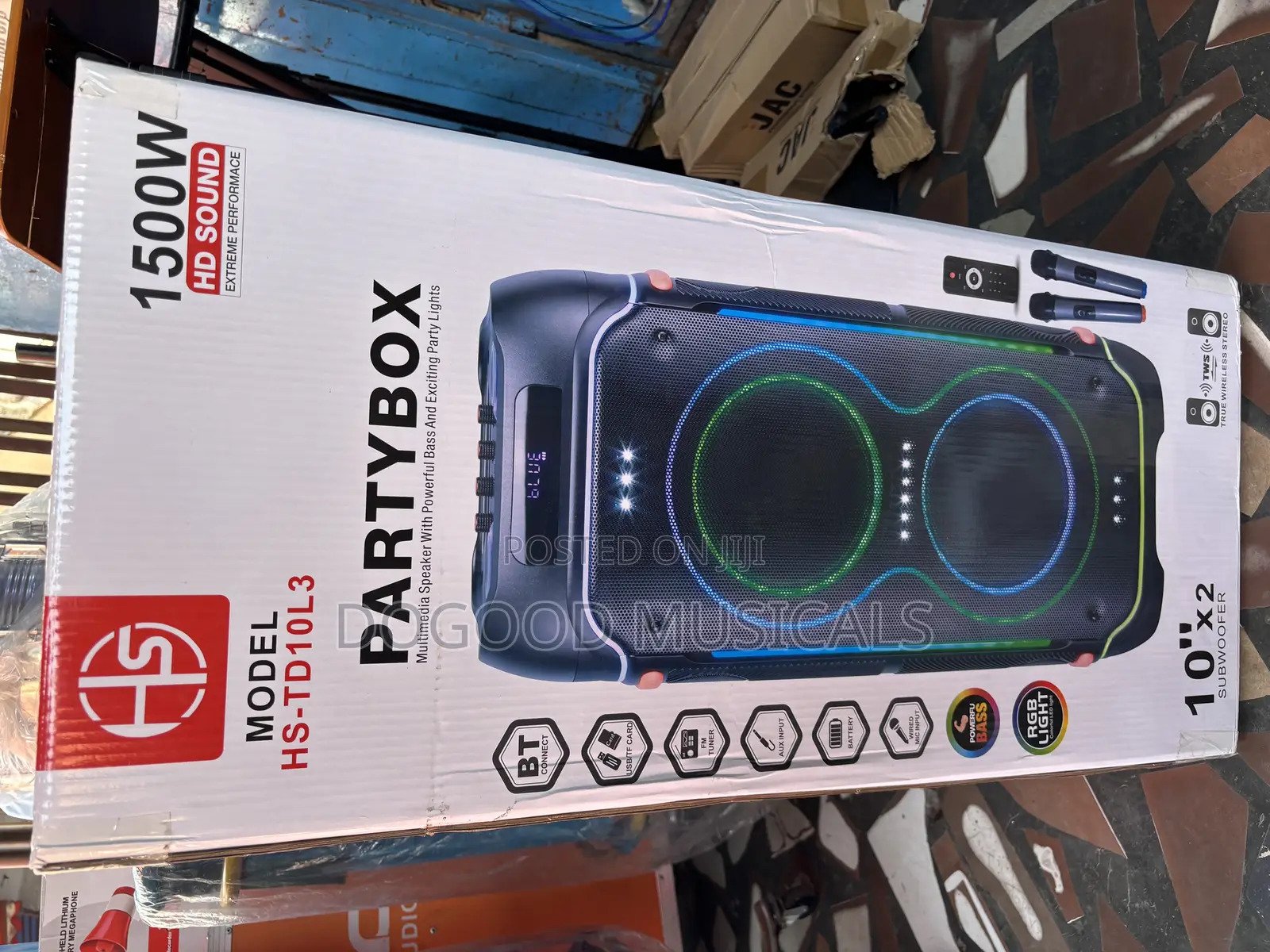 Jac 10”X2 Partybox Speaker