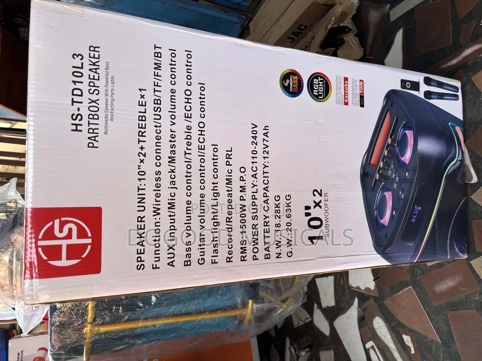 Jac 10”X2 Partybox Speaker