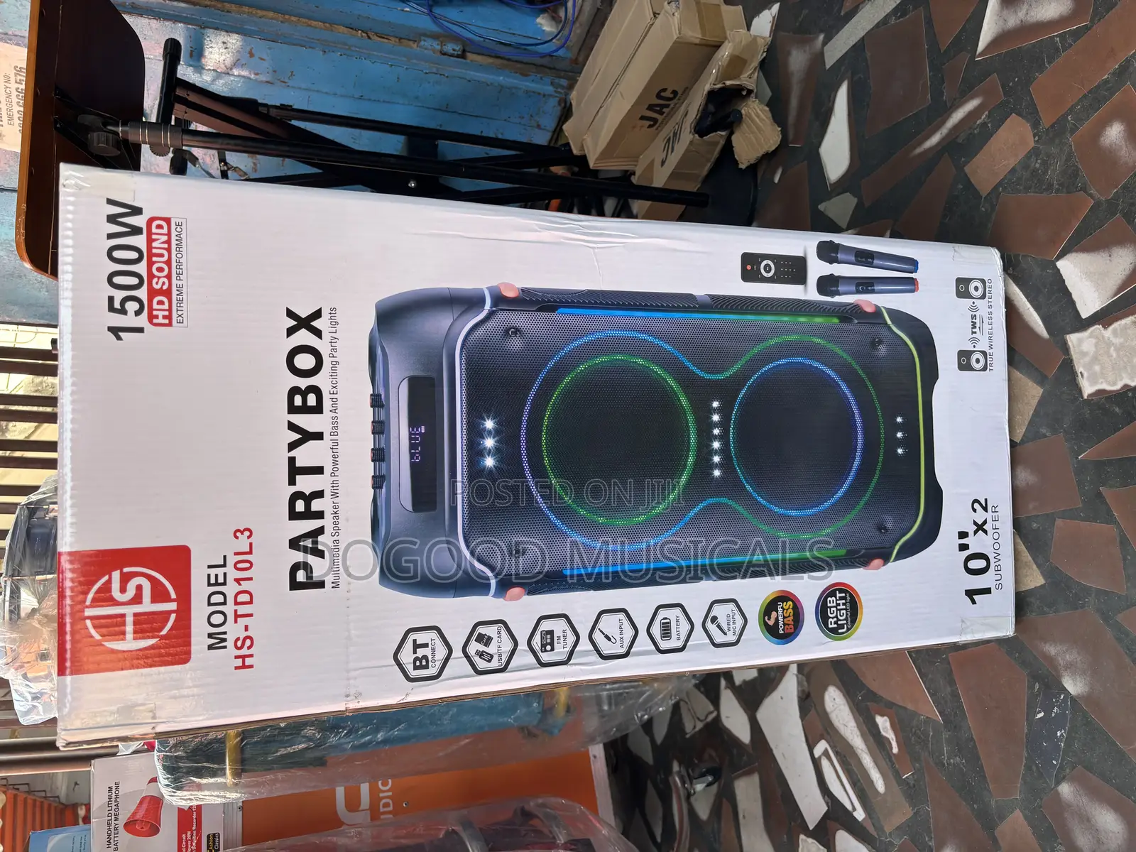 Jac 10”X2 Partybox Speaker