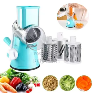 Tabletop Drum Grater (Vegetable Cutter/Slicer/Shredder)- Blue