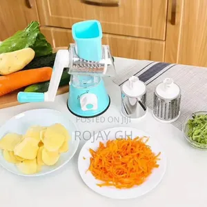 Tabletop Drum Grater (Vegetable Cutter/Slicer/Shredder)- Blue