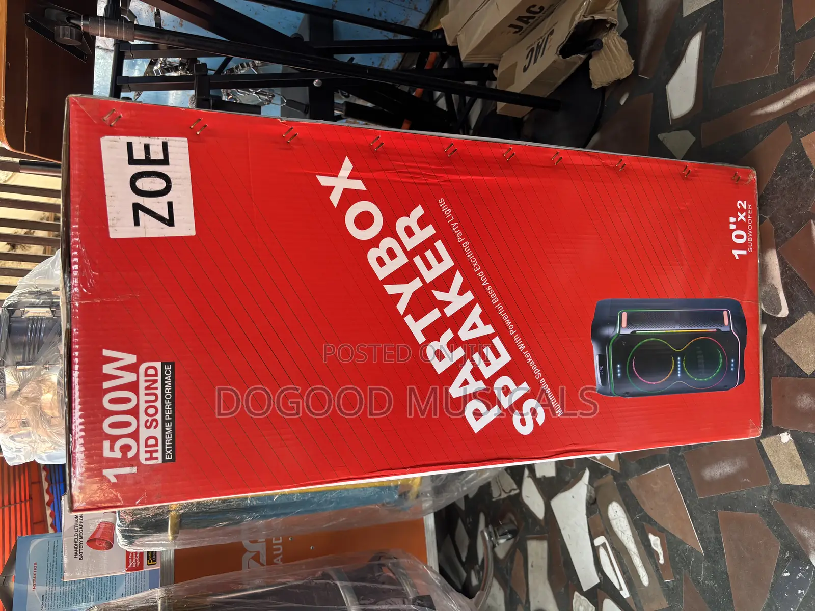 Jac 10”X2 Partybox Speaker