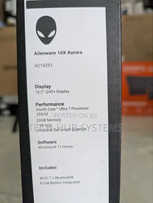 New Laptop Dell Alienware Aurora R16 32GB Intel Core Ultra 7 SSD 1T