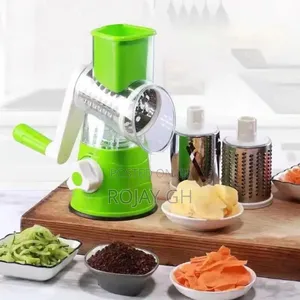Tabletop Drum Vegetable Grater (Cutter/Slicer/Shredder) - Green