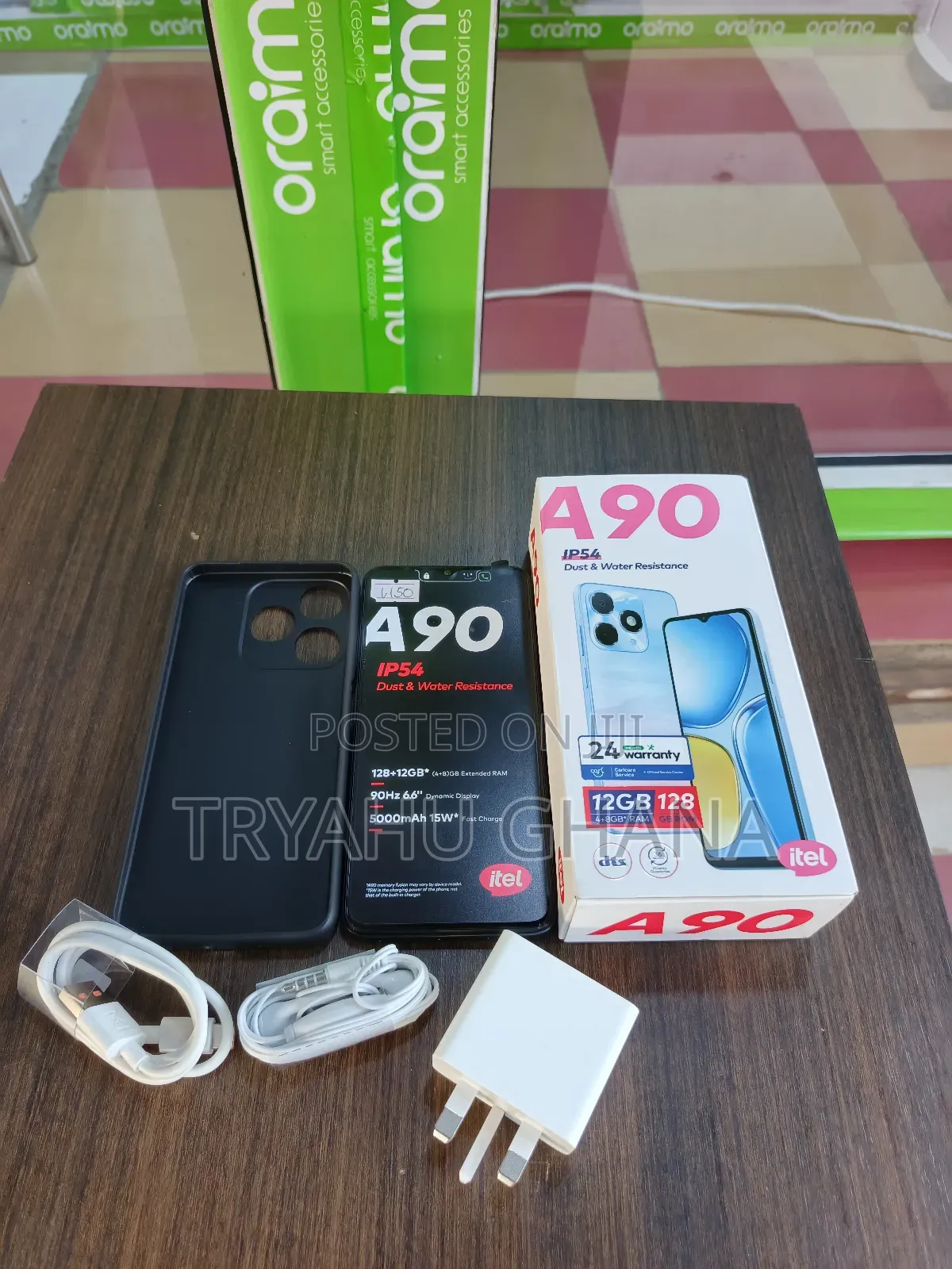 New Itel A90 128 GB Black
