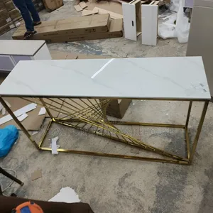 White Marble Event Console