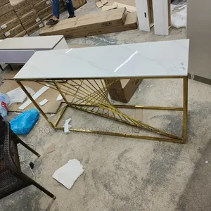 White Marble Event Console